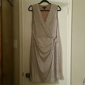 Blush metallic Ralph Lauren cocktail dress
